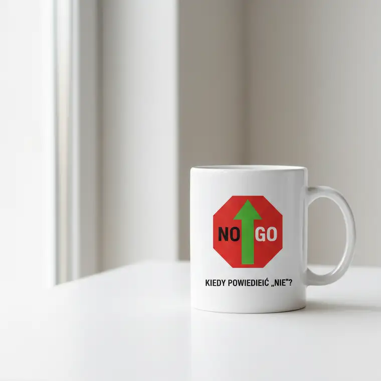 Pracownik analizujący listę zadań przy komputerze, zastanawiający się kiedy asertywnie odmówić przełożonemu dla ochrony kluczowych priorytetów